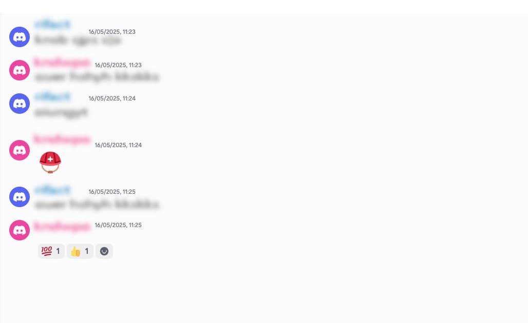 Screenshot of the my events view